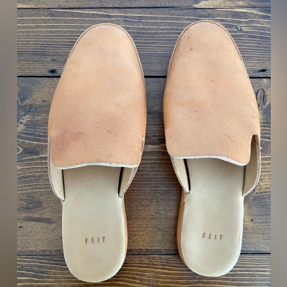FEIT Tan Leather Mules - Picture 2 of 4